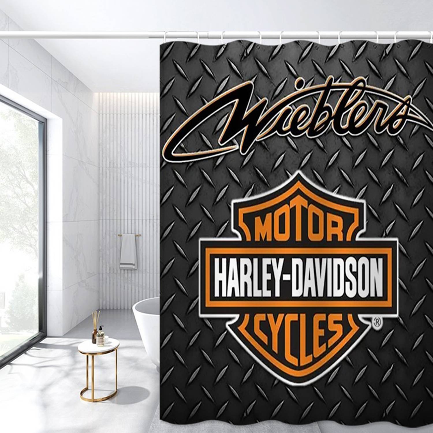 Custom Polyester Shower Curtain with Hook 5