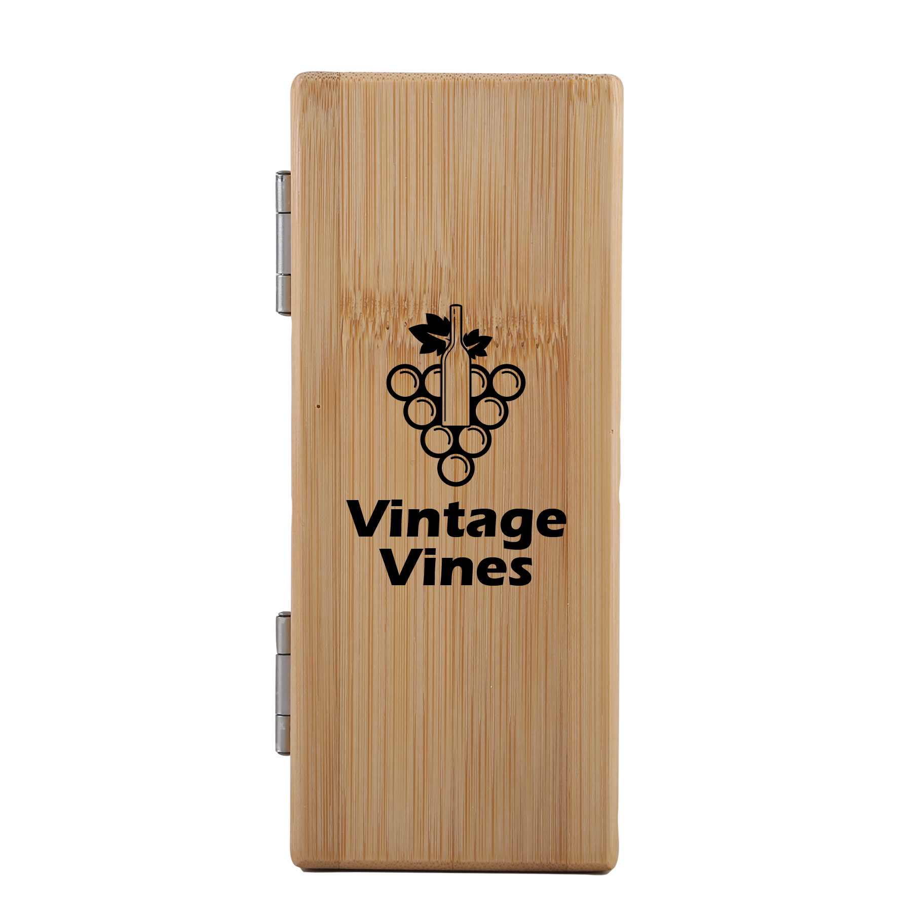 2 Piece Bamboo Wine Opener Set w/Magnetic Closure 6