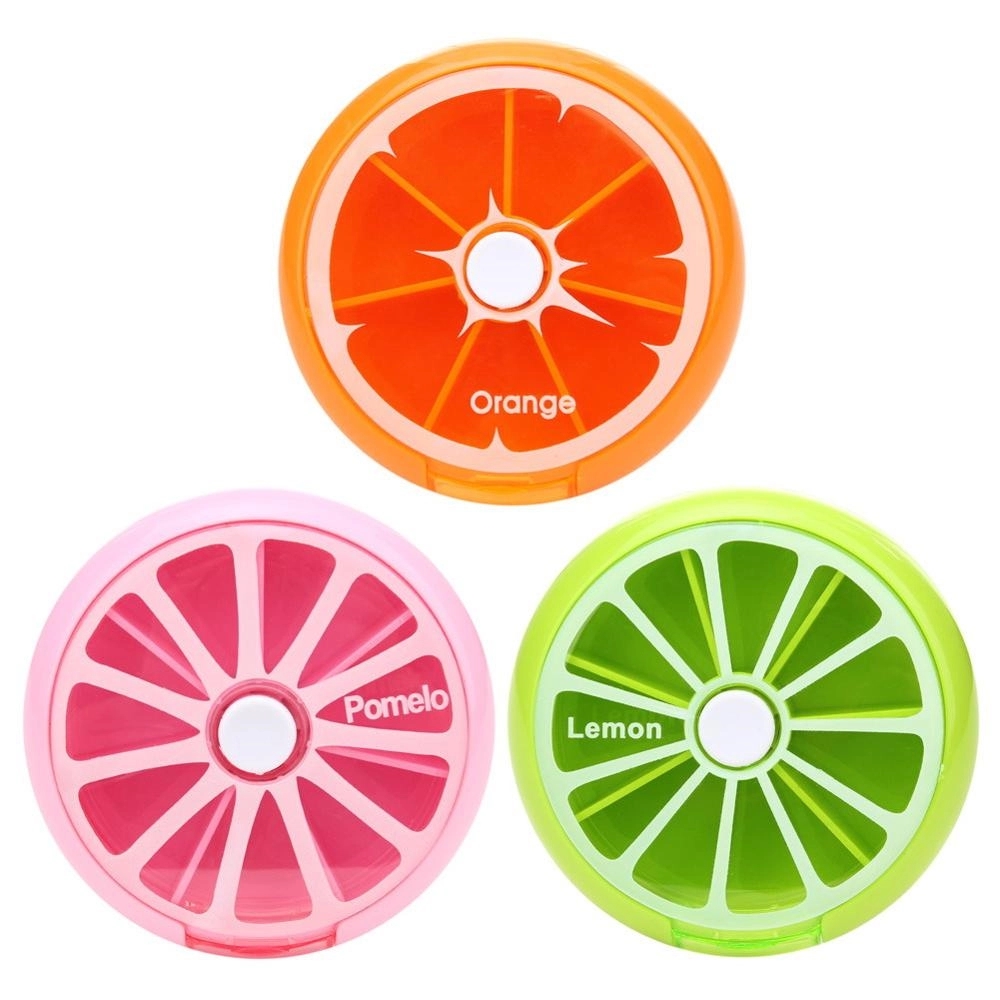 Round 7 Compartments Fruit Shaped Pill Box 9