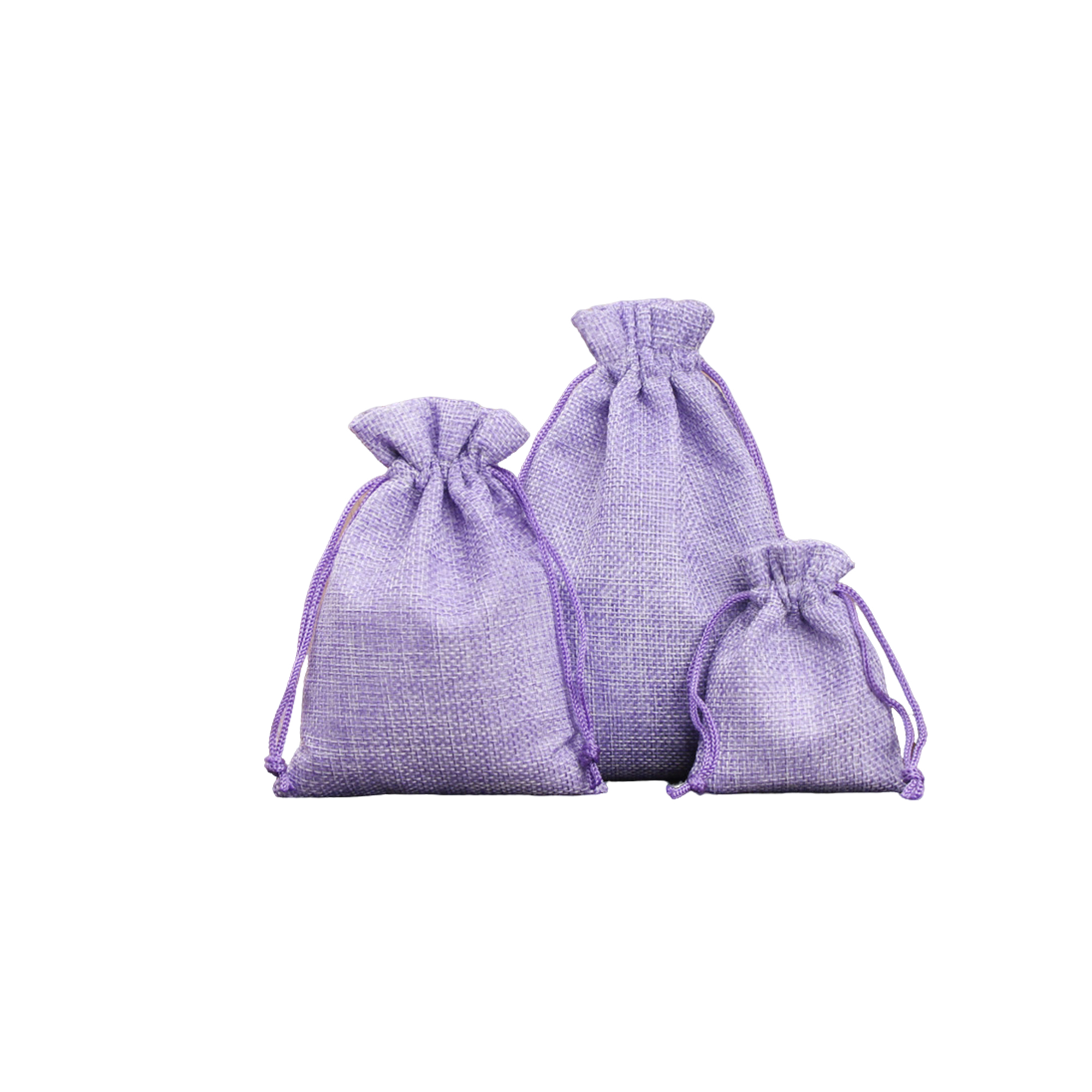 Burlap Drawstring Gift Pouch With Double Knot Closure 8