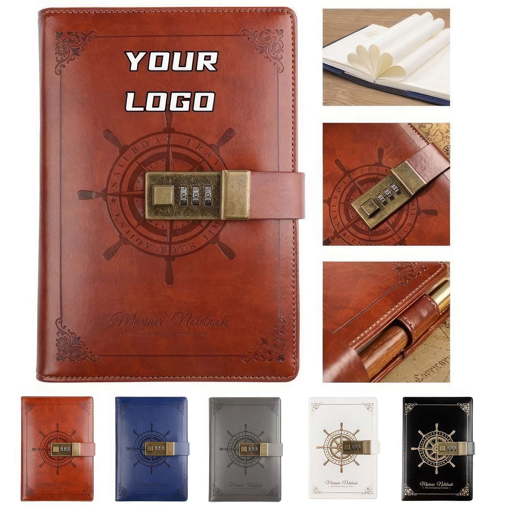 Vintage B6 Diary Notebook with Locks 2