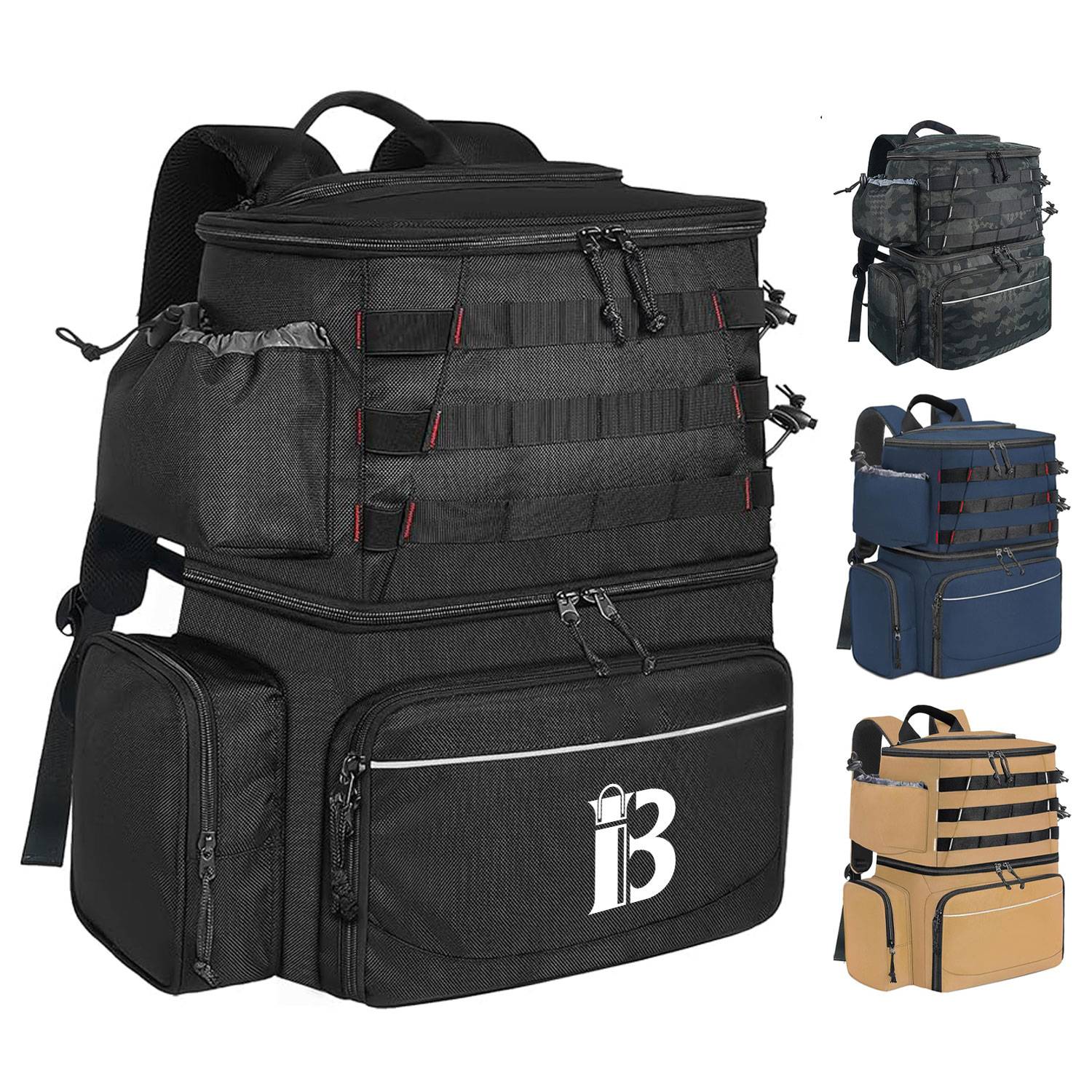 26L Waterproof Fishing Backpack w/ Cooler Compartment