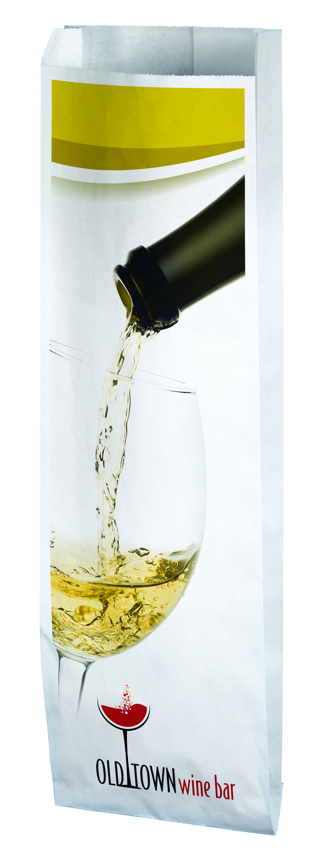 Digital Full Color 1-Sided Merchant Paper Bags with Gussets (5" x 16" x 2")