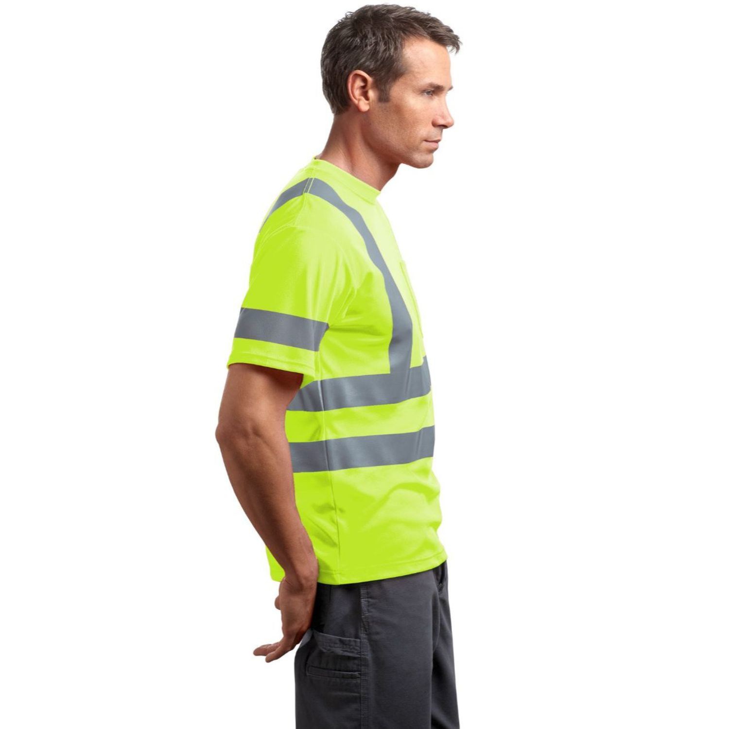 rPET Class 3 Reflective Safety T-Shirt W/ Pocket 5