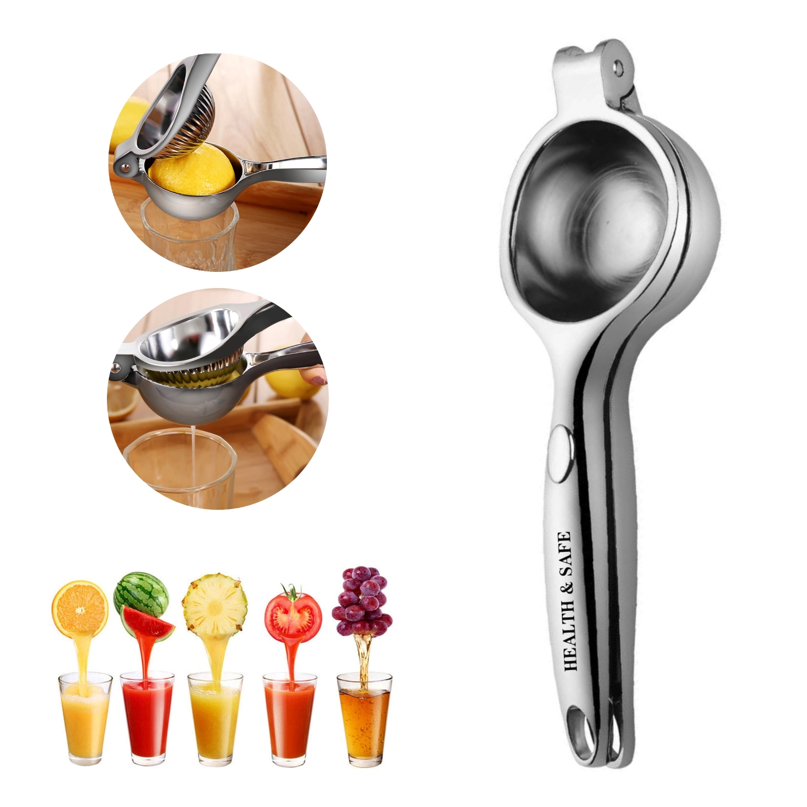 Household Zinc Alloy Lemon Clip Juicer 2