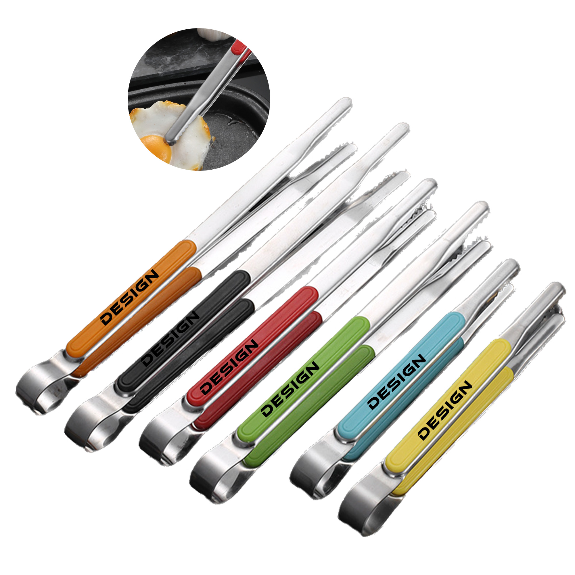 MOQ 50 Stainless Steel Korean BBQ Tongs for Food and Grilling 2