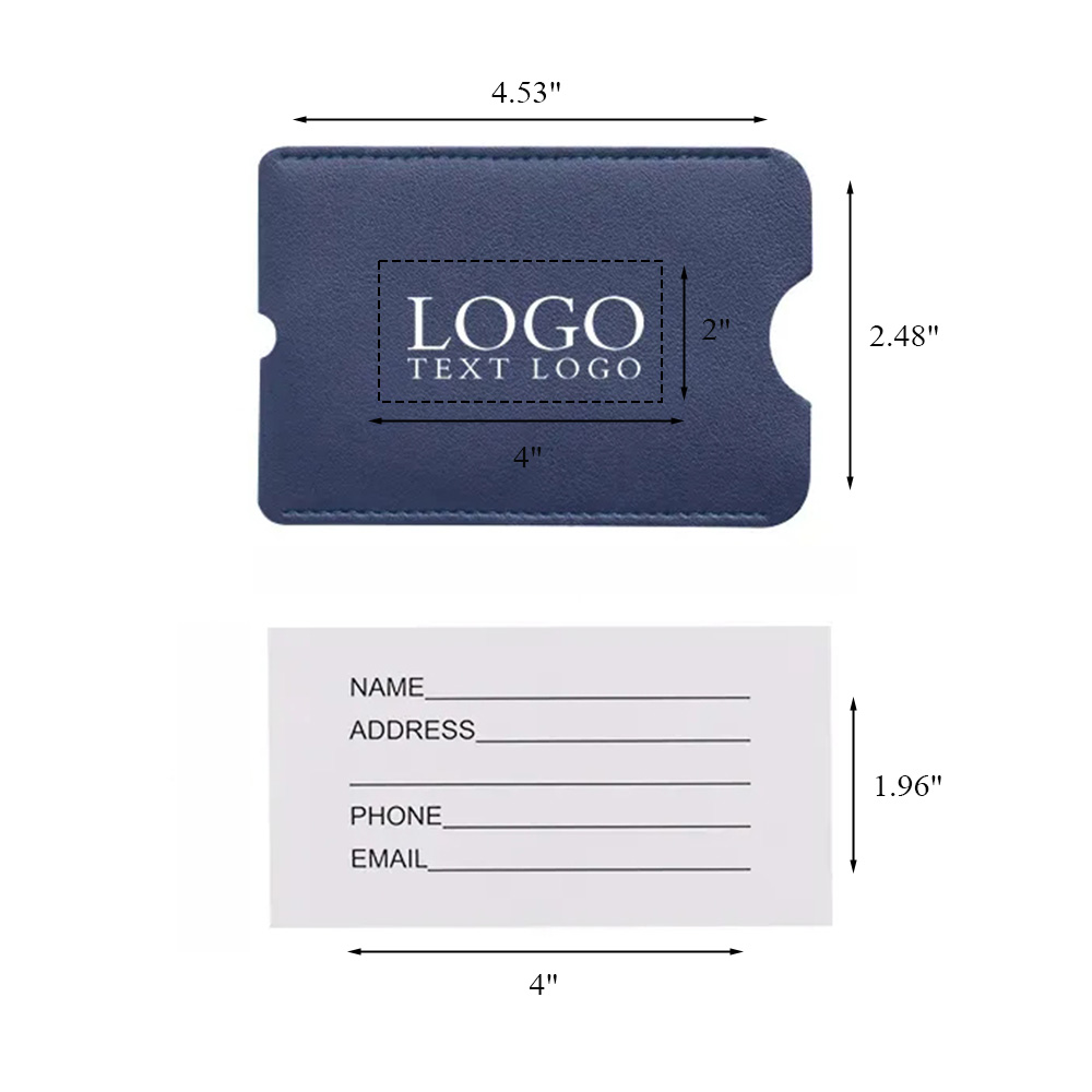 Vegan Leather Luggage Tag with Loop Strap 14