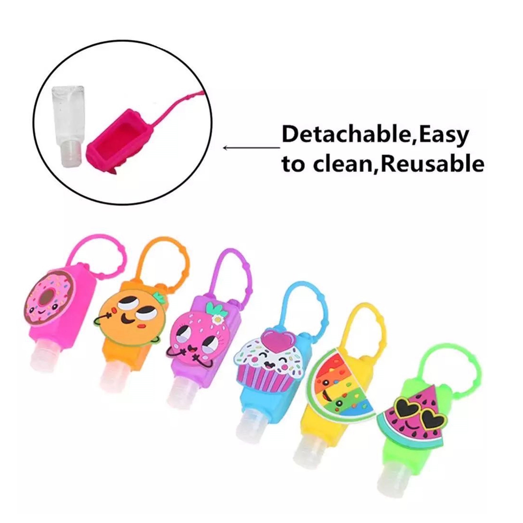 Portable Cartoon Silicone Hand Sanitizer Holder 2