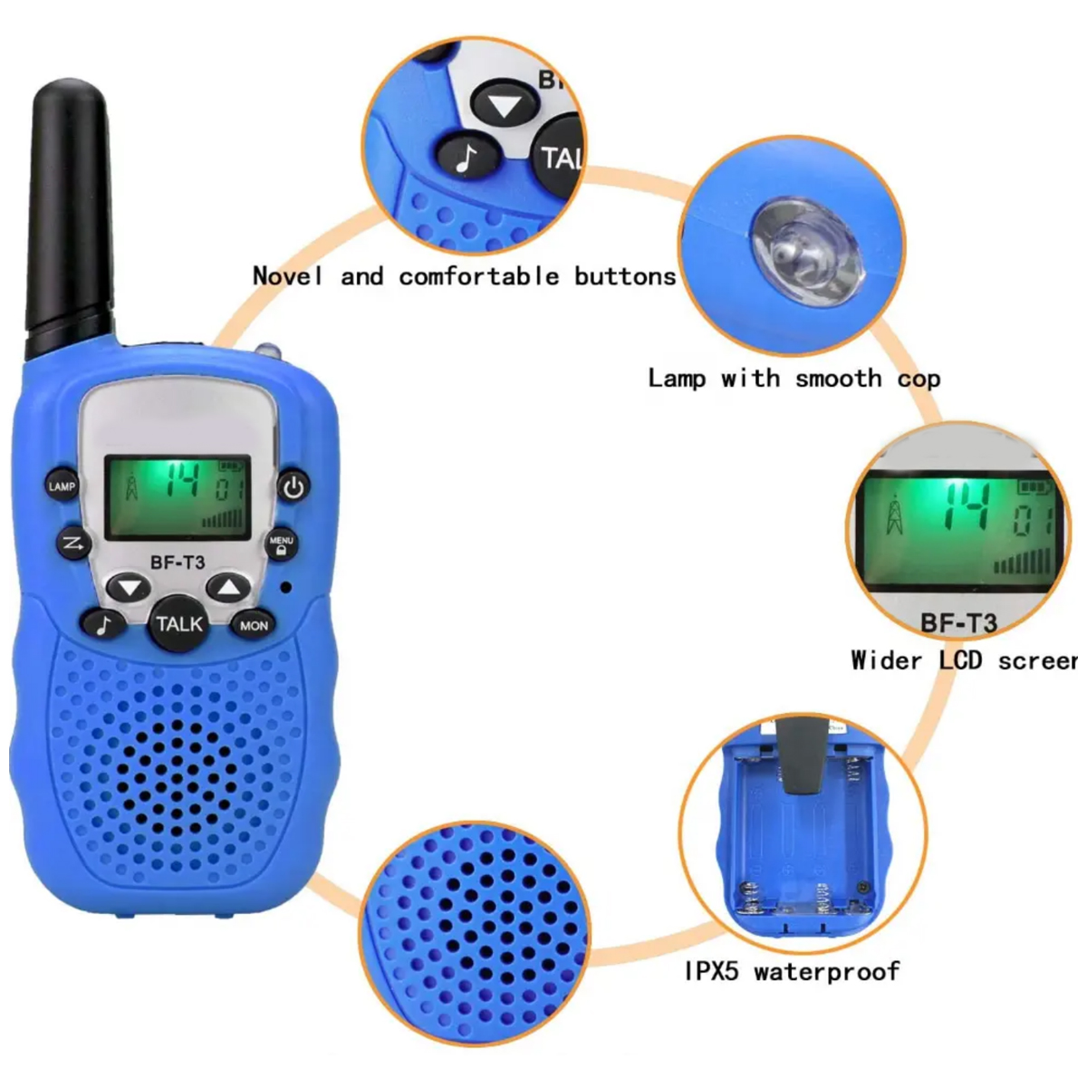 3km Kids Long-Range Toy Walkie Talkie Radio 1
