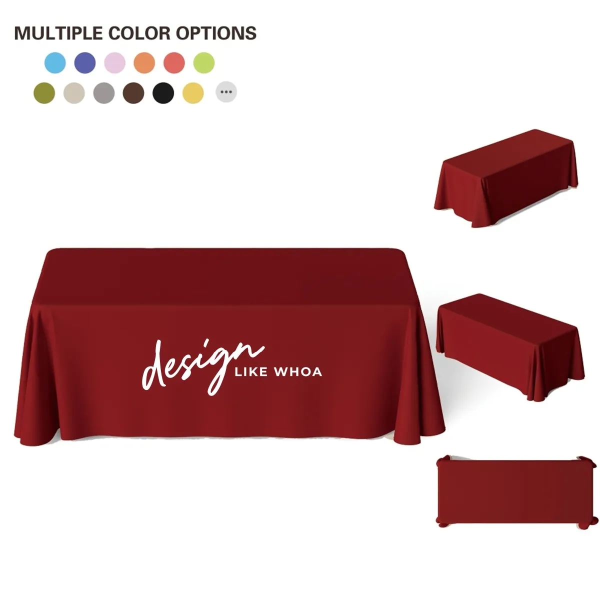 Serged Closed-Back Table Throw - 6'