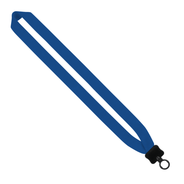 1" Cotton Lanyard with Plastic Clamshell & O-Ring 173
