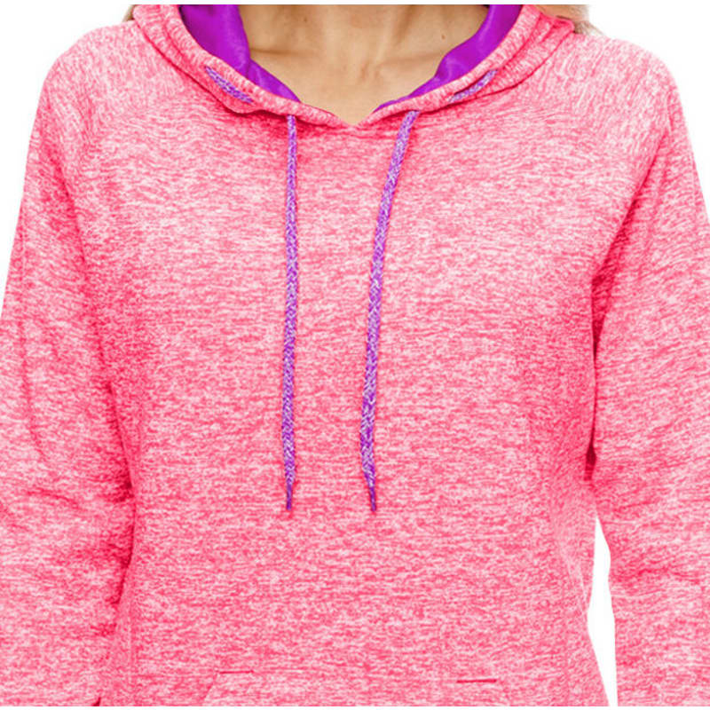 J America Ladies' Cosmic Contrast Fleece Hooded Sweatshirt, custom hoodie or sweatshirt with logo imprint 11