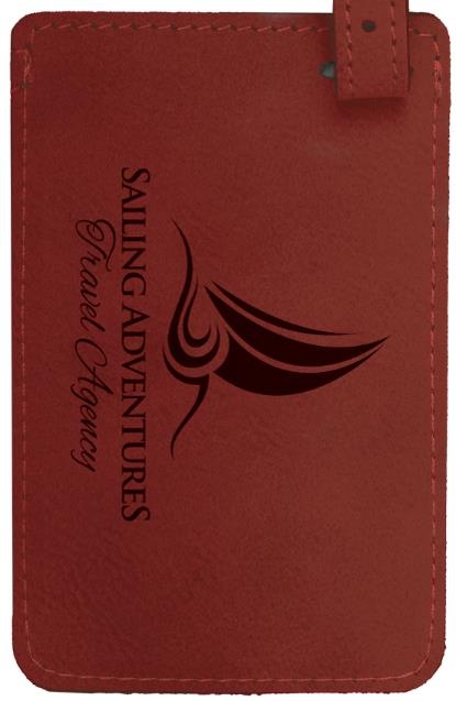 Rose Faux Leather Luggage Tag 1