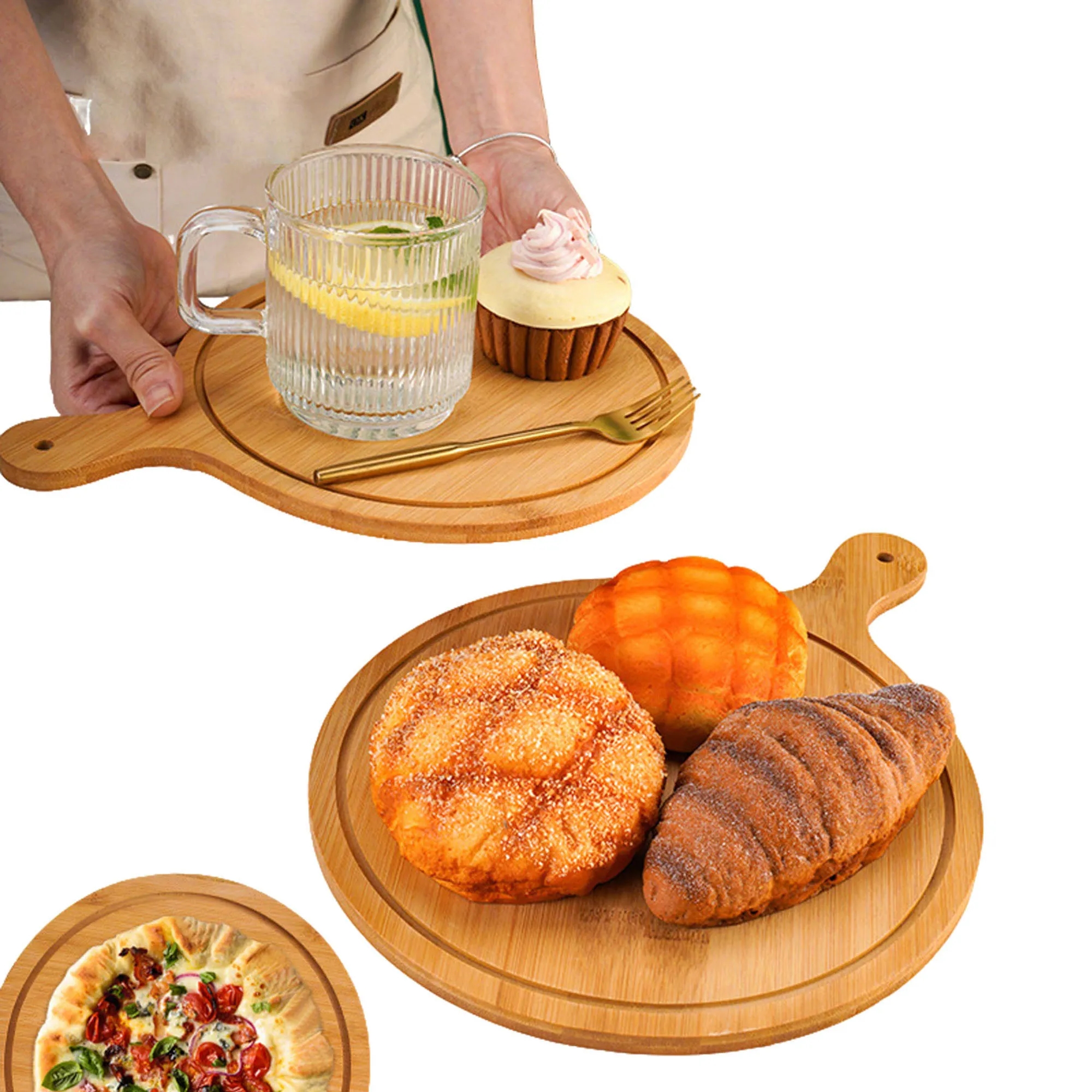 8" Wooden Pizza Tray 5
