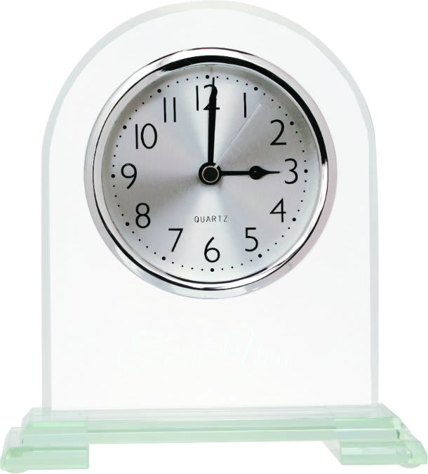 6 1/2" Arch Glass Clock 1