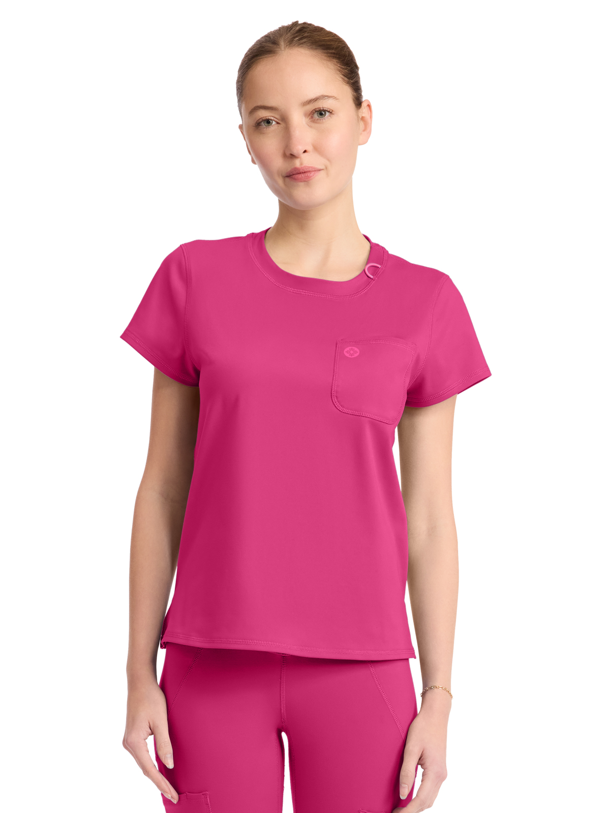 Med Couture - MC AMP KNIT - Women's 2-Pocket Crew Neck Tee