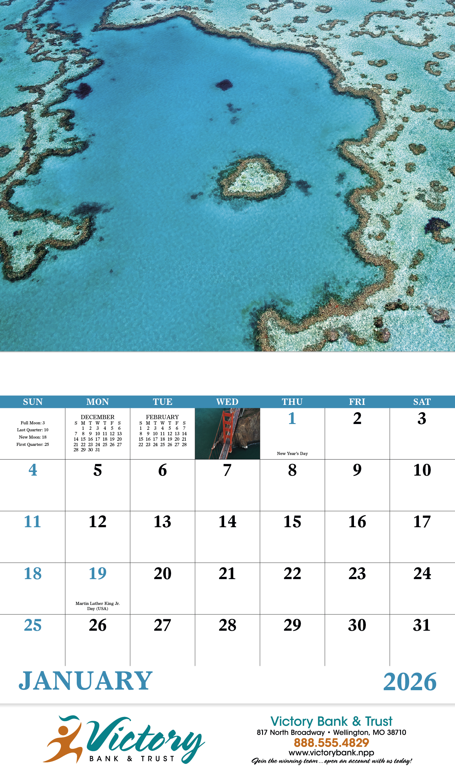 Good Value™ View from Above - Stapled Calendar 18