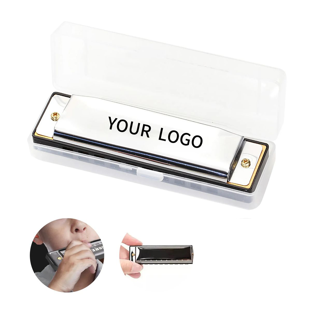 10-Hole Harmonica with Protective Storage Case 2