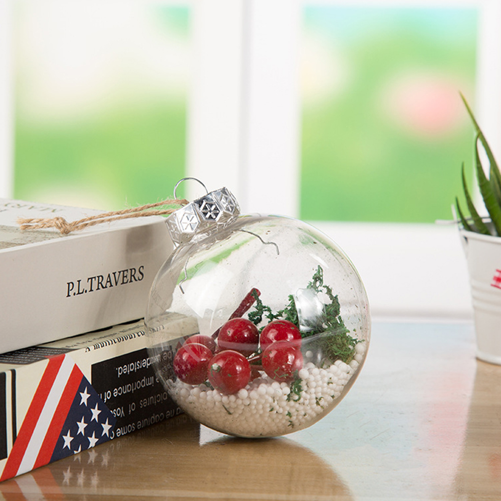 Christmas Tree 8cm Transparent Decorative Balls 4