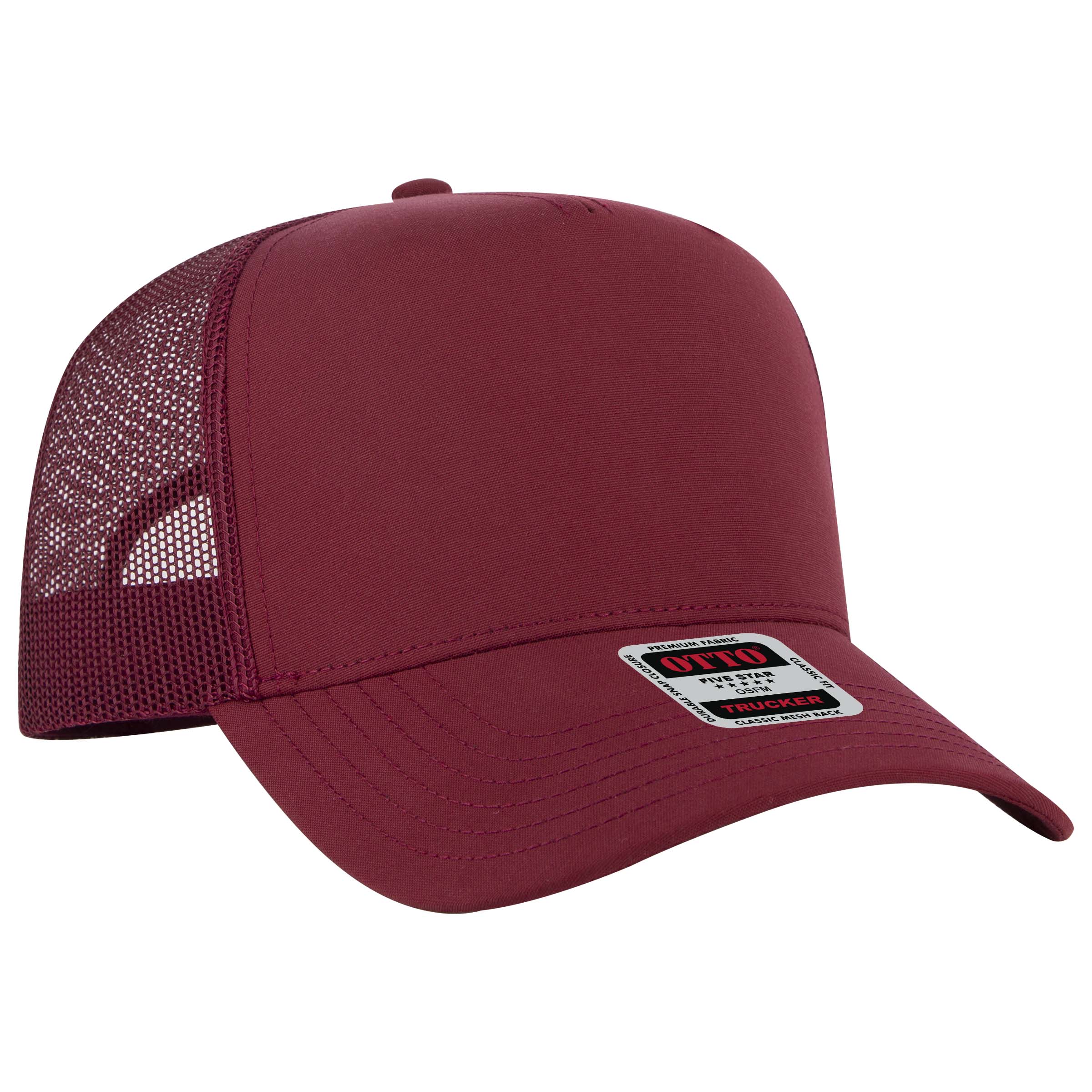 OTTO CAP 5 Panel Mid Profile Mesh Back Trucker Hat