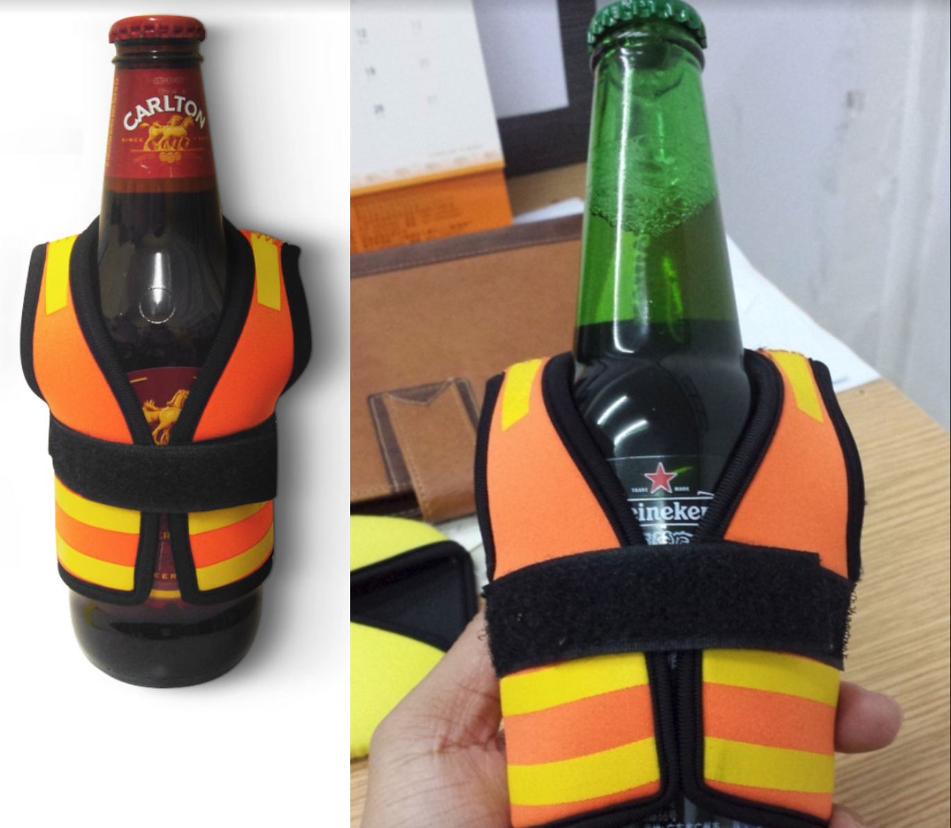 Safety Vest Shaped Bottle Holder 1