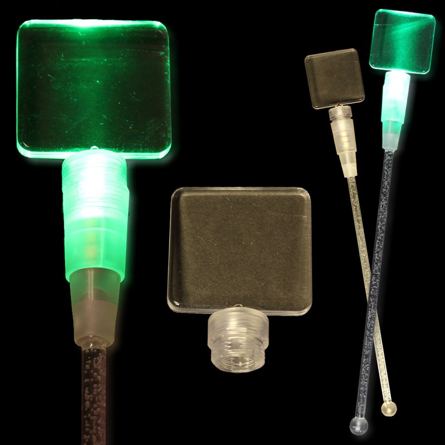 Green 9" Light Up Cocktail Stirrer 3