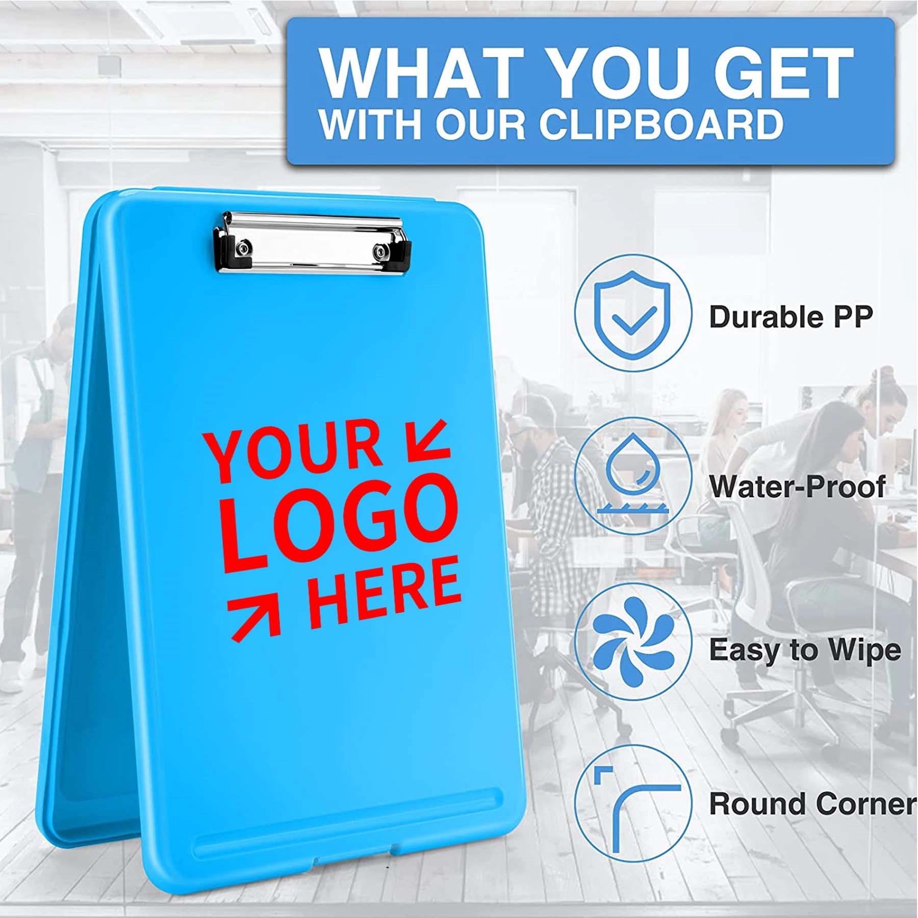Offfice Nursing Waterproof Clipboard with Storage 2