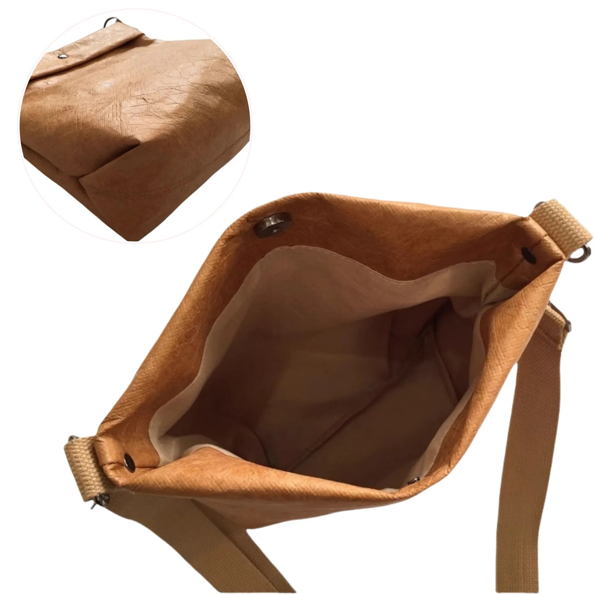 Vintage Kraft Paper Crossbody Bag 3