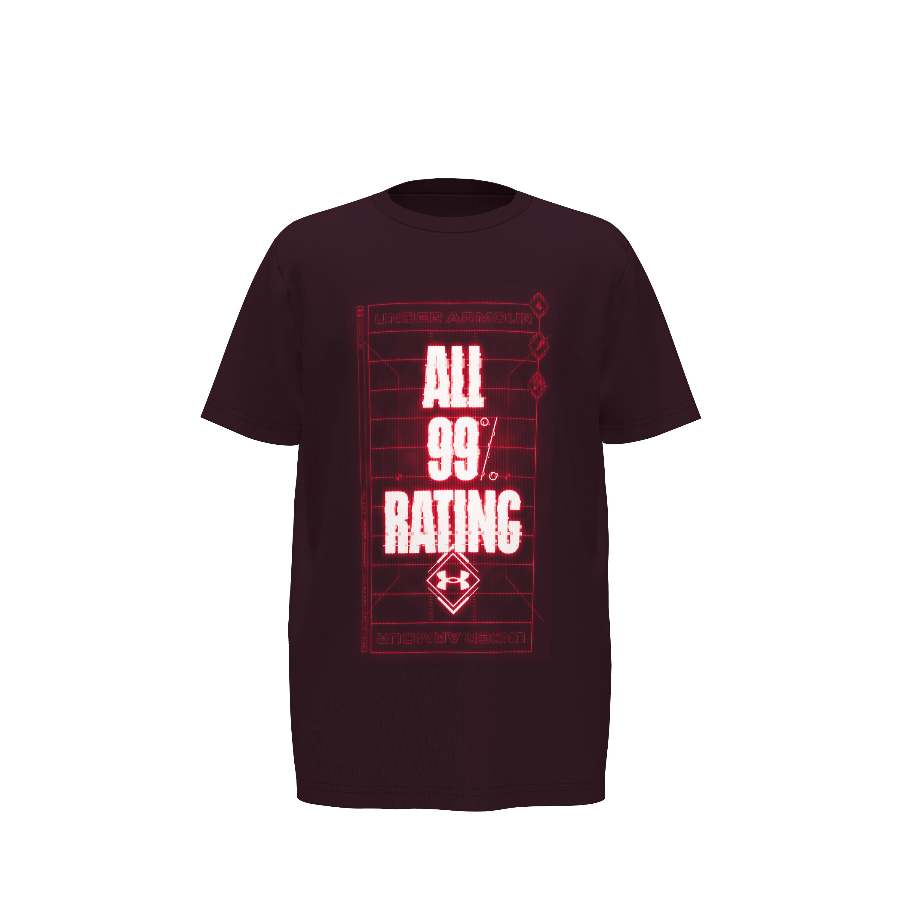 Boys' UA Football 99 Rating Short Sleeve, custom youth shirt with logo imprint 3