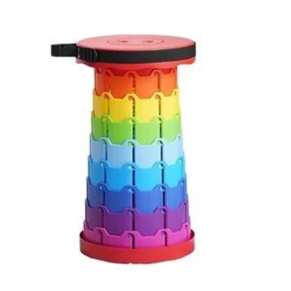 Foldable Telescoping Stool Retractable Collapsible Camping S 3