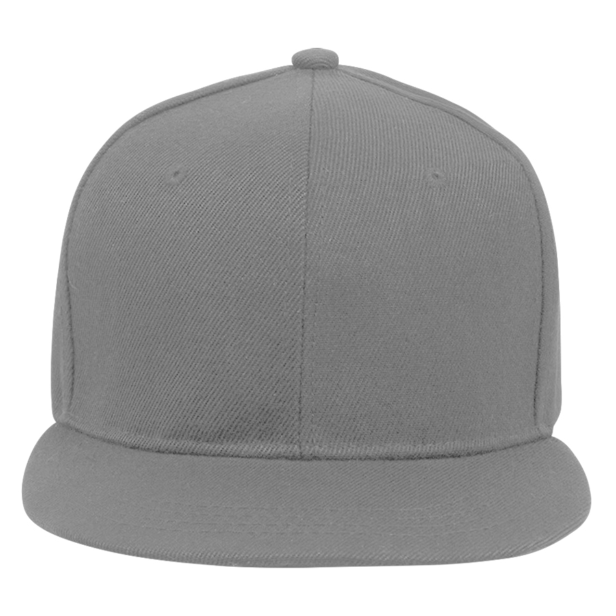 Stock Solid Color Polyester 6-Panel Flat Visor Cap 8