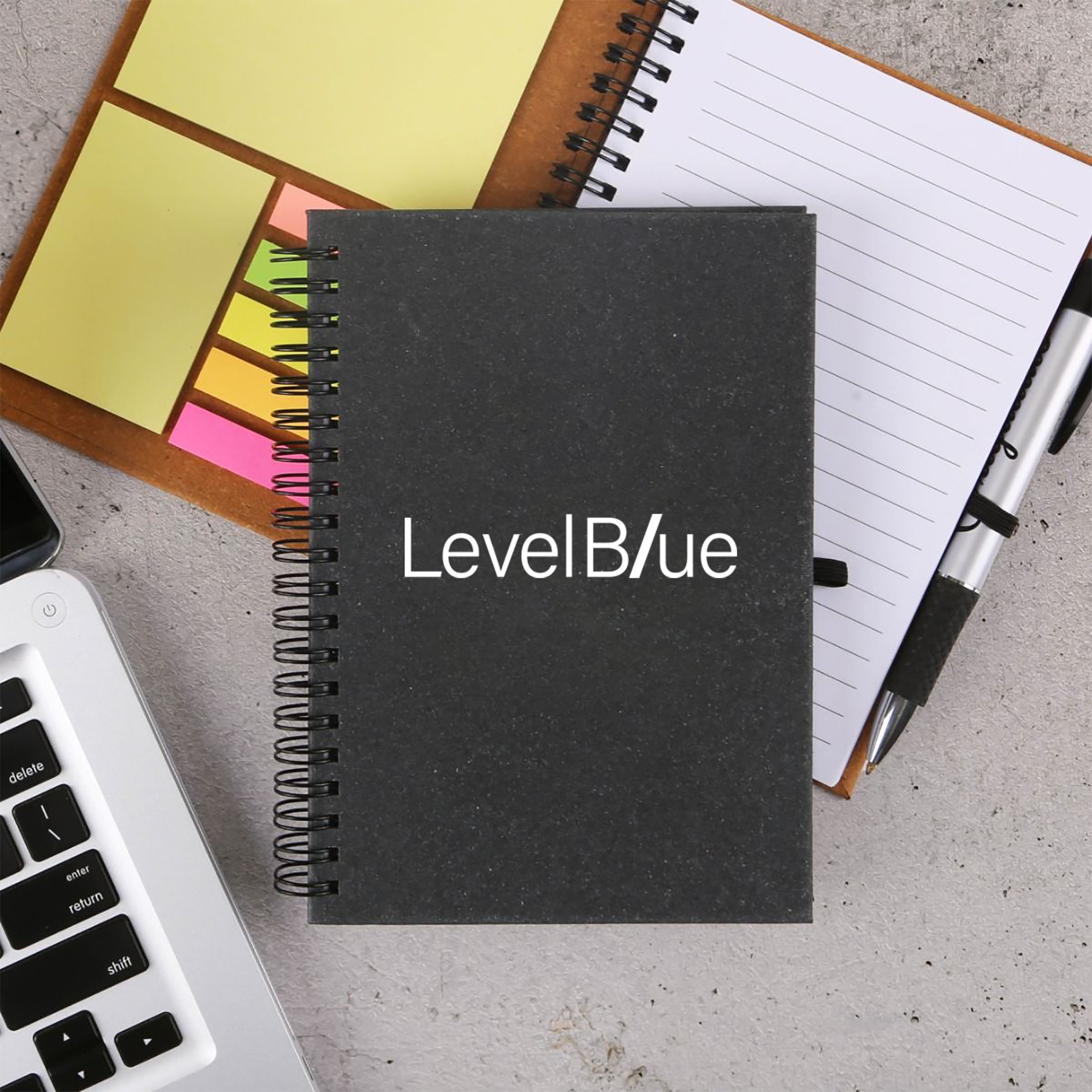 Bonded Leather Spiral Notebook W/FSC Recycled Paper (5" x 7")