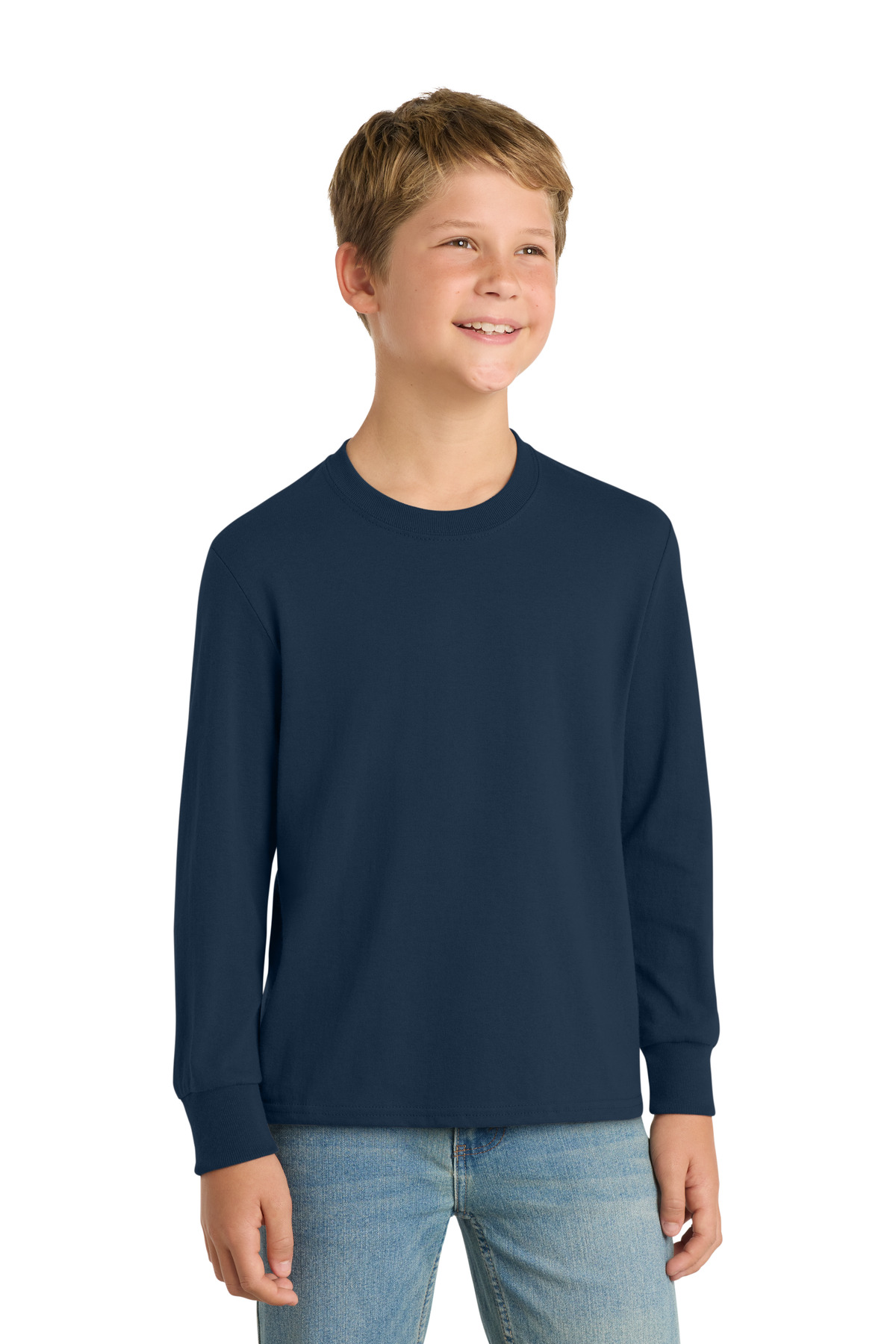Port & Co Youth Long Sleeve Core Cotton Tee. PC54YLS 178