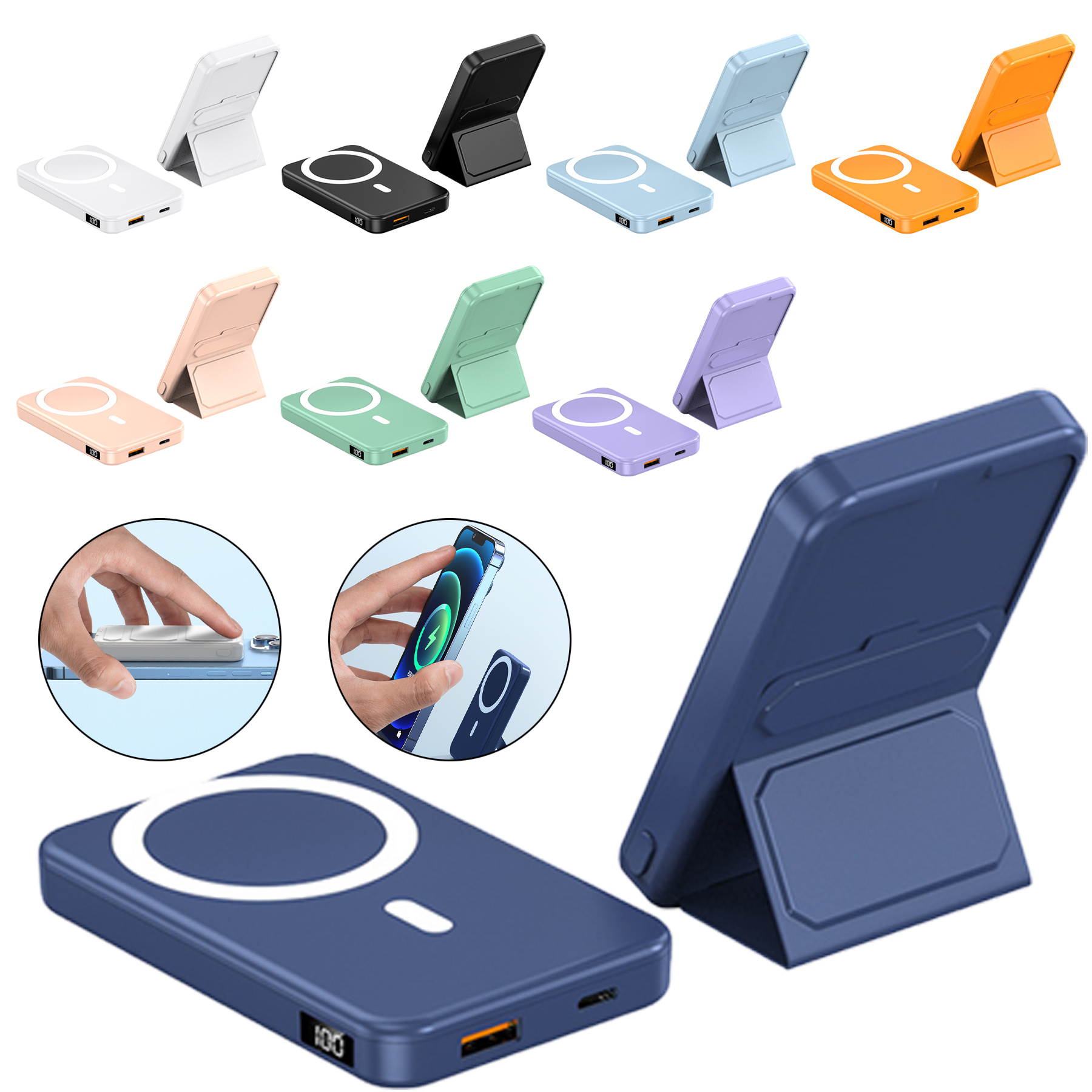 Foldable 10000mAh Wireless Portable Charger 2