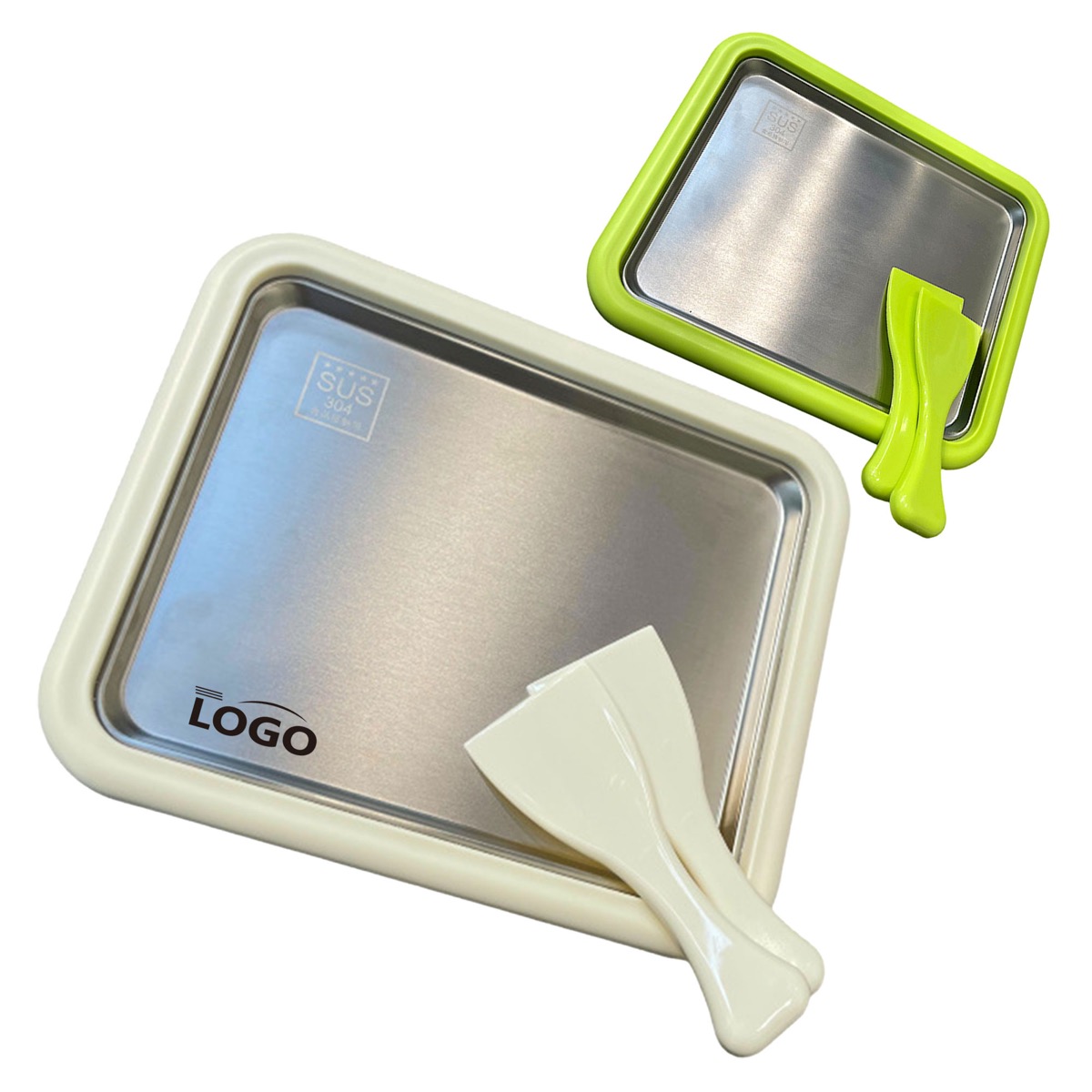 304 Stainless Steel Yogurt Frying Pan Set 3