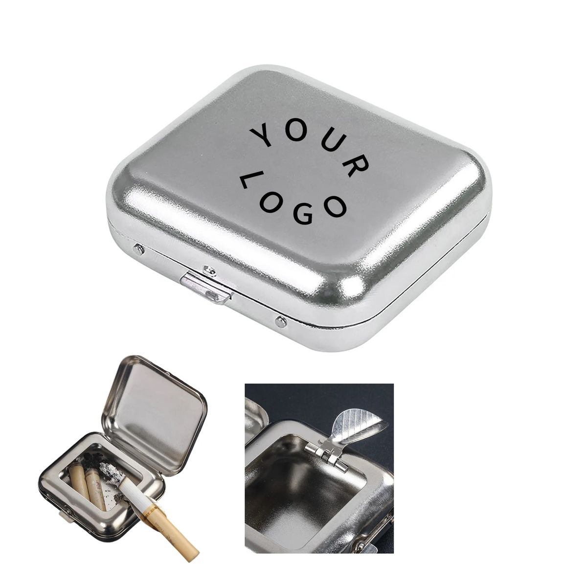 Durable Portable Ashtray with Laser Engraving Option 2