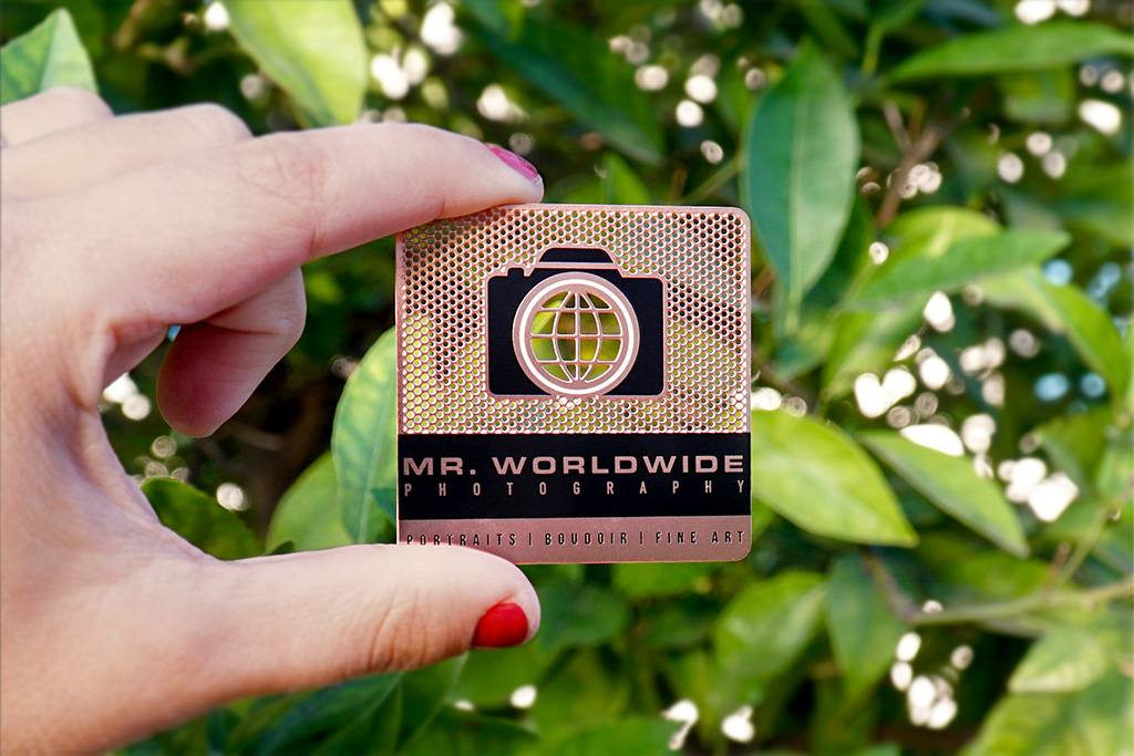 Square Metal Business Cards 2