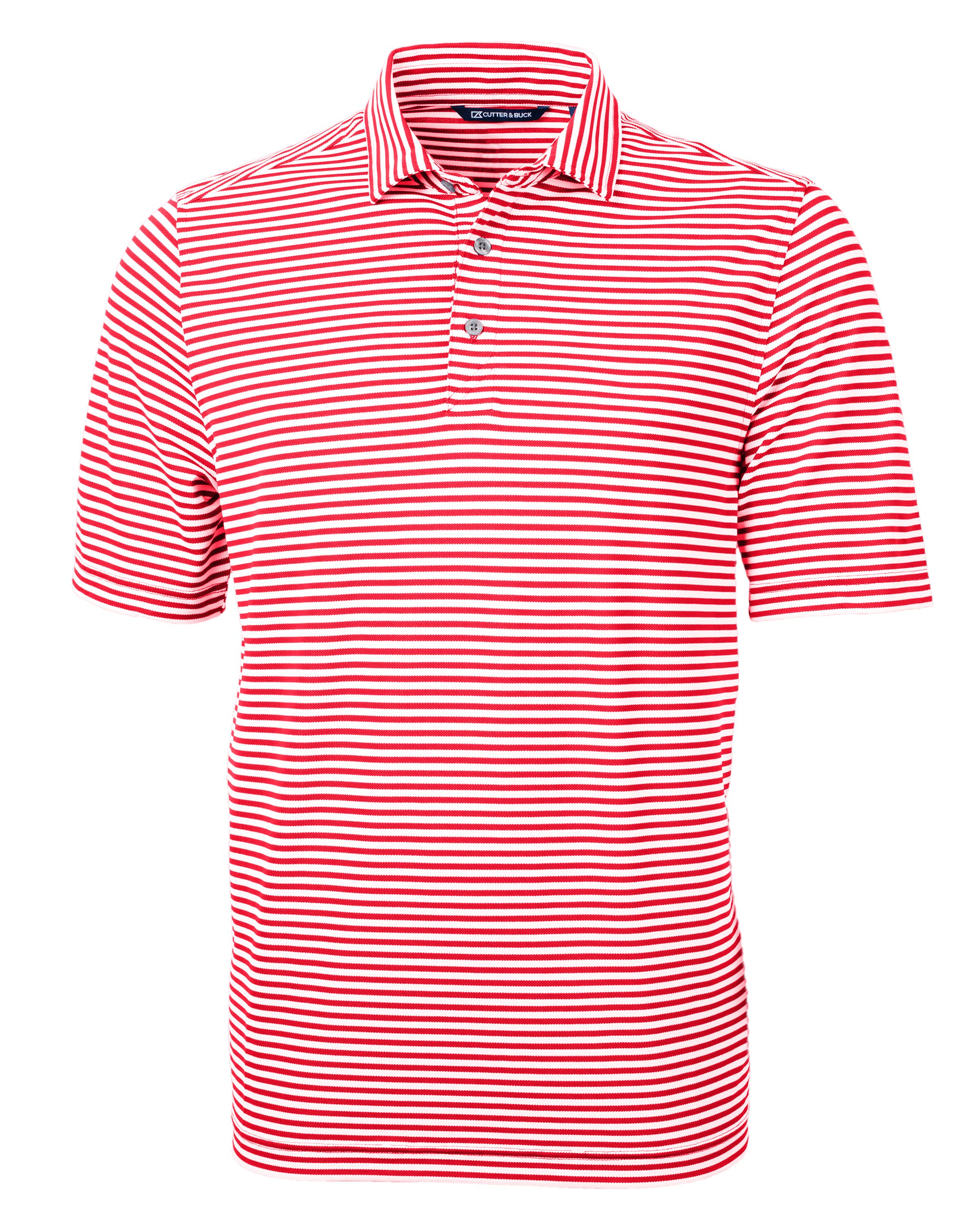 Cutter & Buck Virtue Recycled Stripe Featherlight Pique Mens Big & Tall Polo Big & Tall 68
