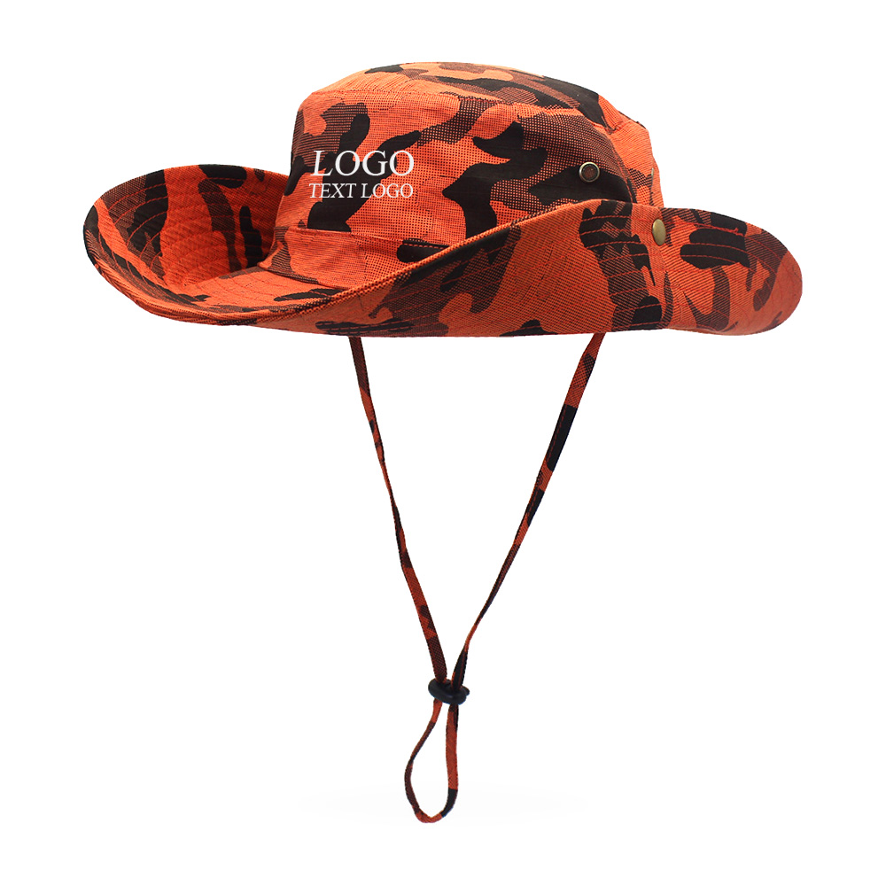 Tactical Camouflage Large Brim Custom Bucket Hats 11