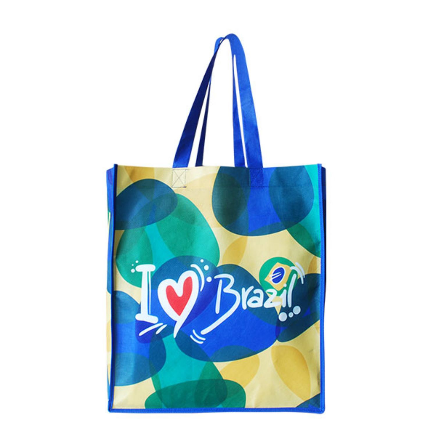 Full Color Shopping Tote Bag with Gusset (13" x 15"x 10") 2