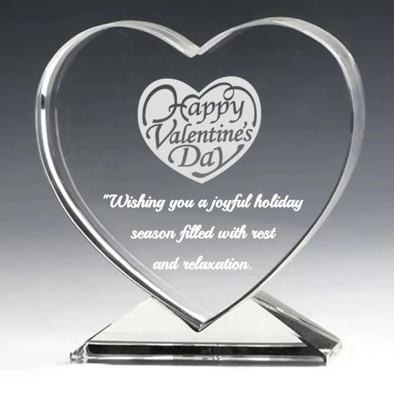 Crystal Heart Shaped Award Trophy 5
