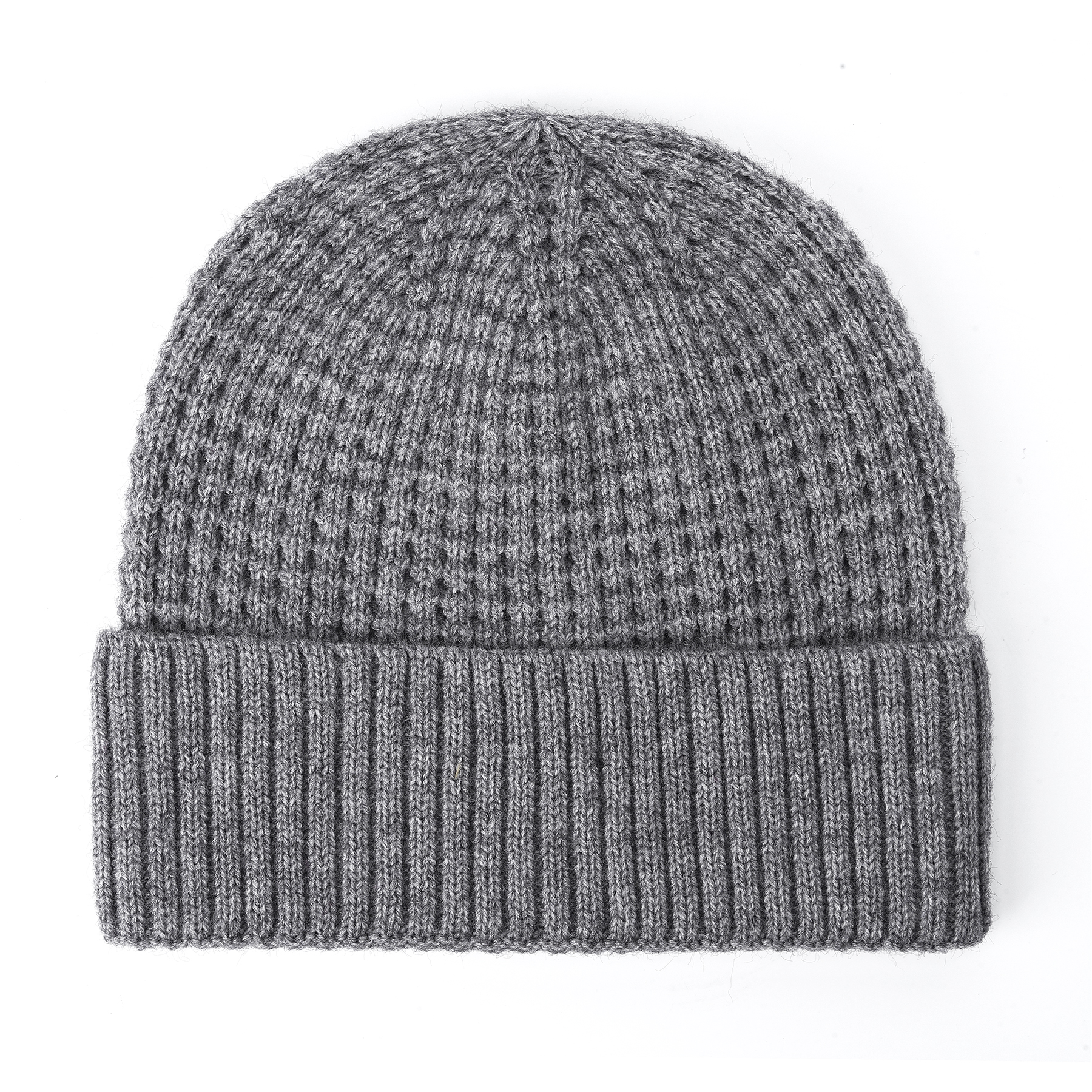 Unisex Waffle Knit Cuffed Beanie With Custom Logo 5