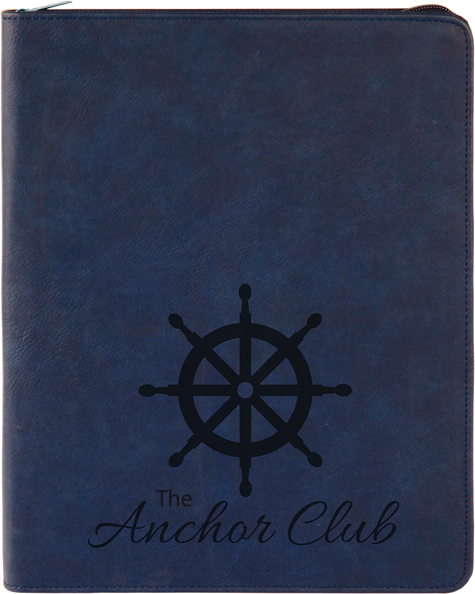 Laser Engraved Leatherette Legal Padfolio with Zipper and Notebook (9.5" x 12") 6