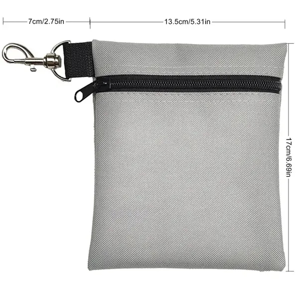Tee Bag Holder with Metal Lobster Claw Clip - Golf Accessory 13