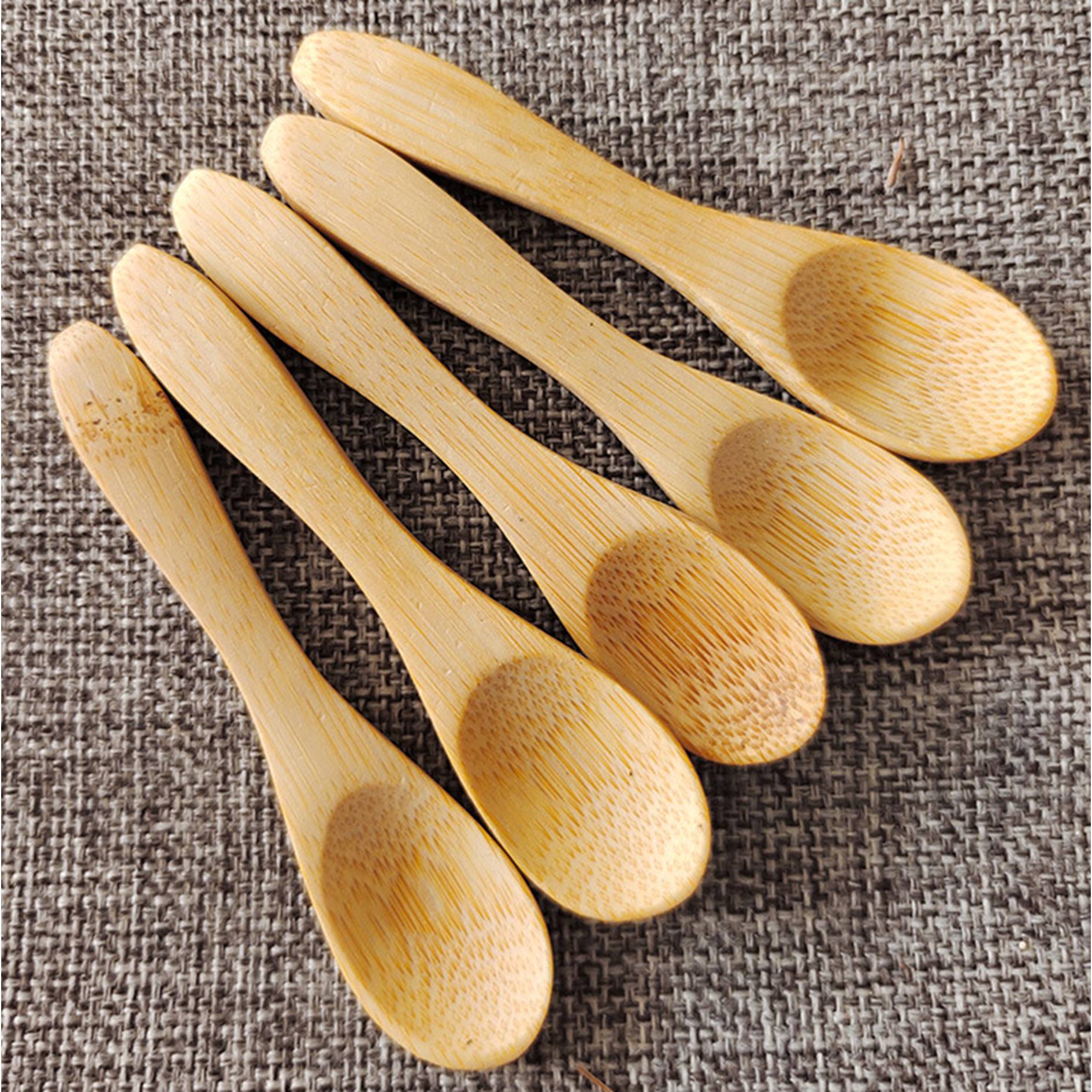 Mini Bamboo Dessert Spoon 3