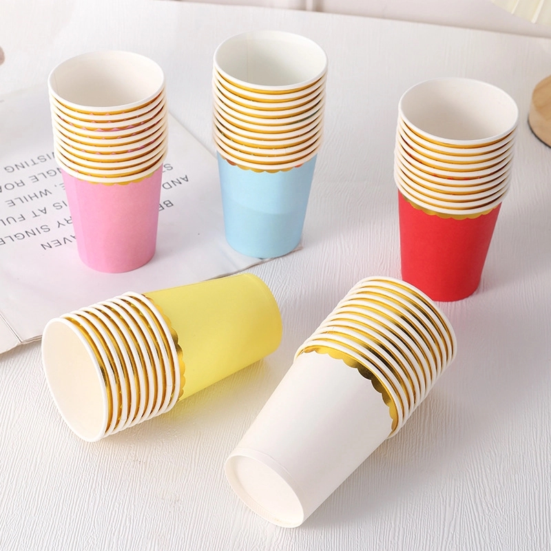 9 oz Disposable Party Picnic Beverage Ice Cream Paper Cup 2