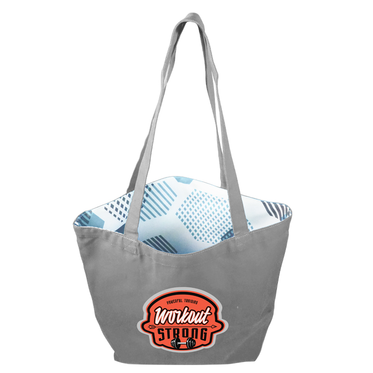 Reversible Grey Cotton Tote 2