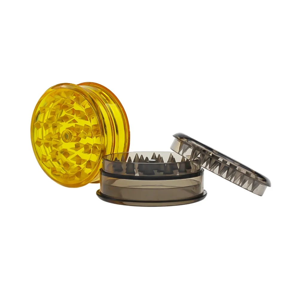 Plastic Flat Smoke Tobacco Weed Grinder 1
