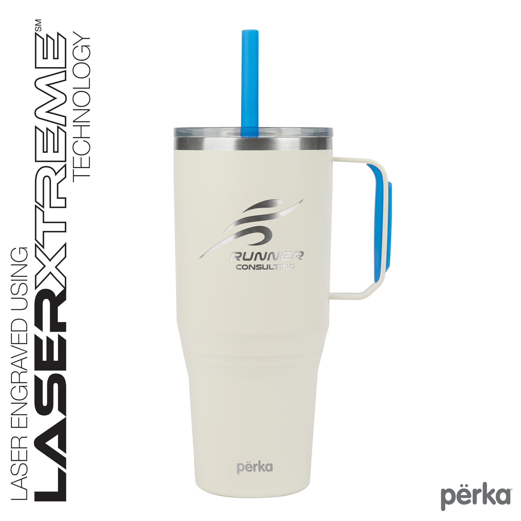 Perka® Portofino 36 oz. Double Wall Recycled Stainless Steel Travel Mug 33