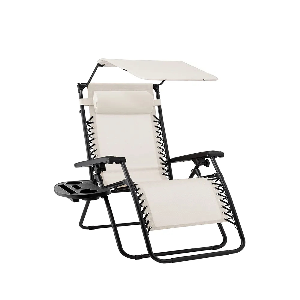 Foldable Zero Gravity Lounger with Canopy 18